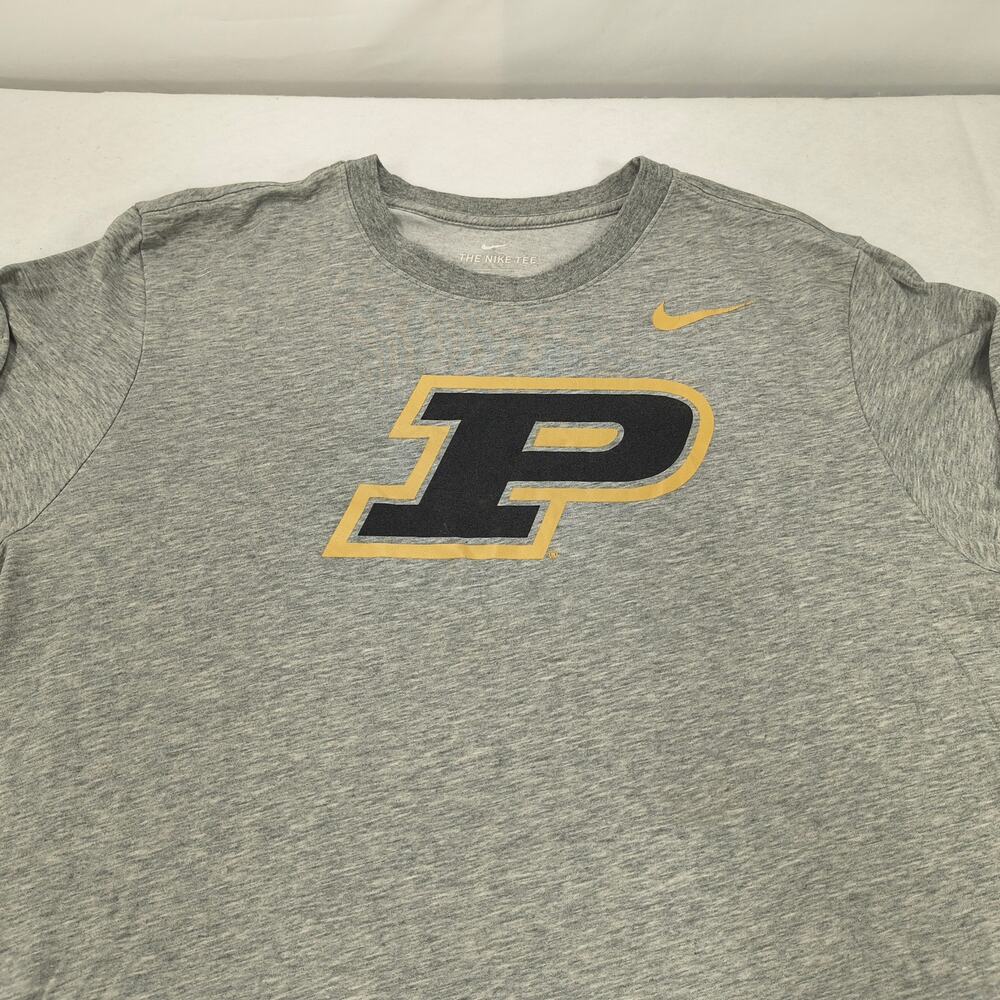 Nike Tee Purdue University Crew Neck College Shirt Mens Size Medium M Gray